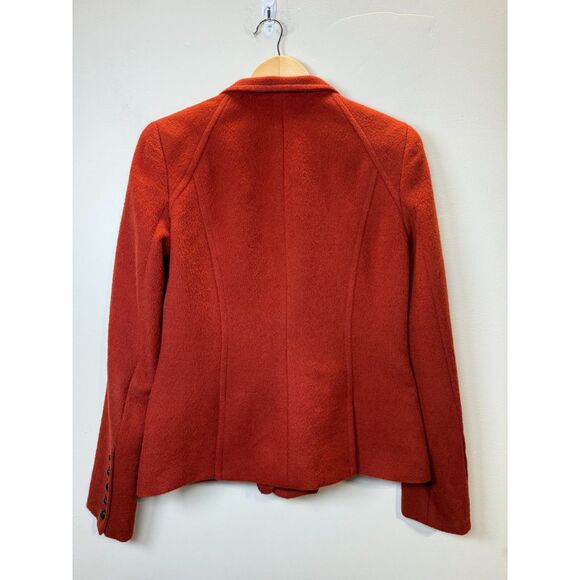 Peruvian Connection Women's Size 4 Rust Orange Baby Alpaca & Wool Blazer Jacket - Picture 2 of 9